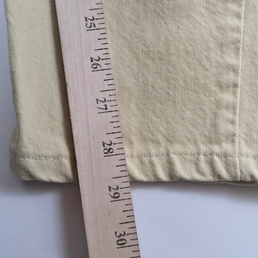 Levis Vintage 90s Tapered Jeans Women 12 M Sand Tan High Waisted Made in USA 550 - Picture 8 of 15
